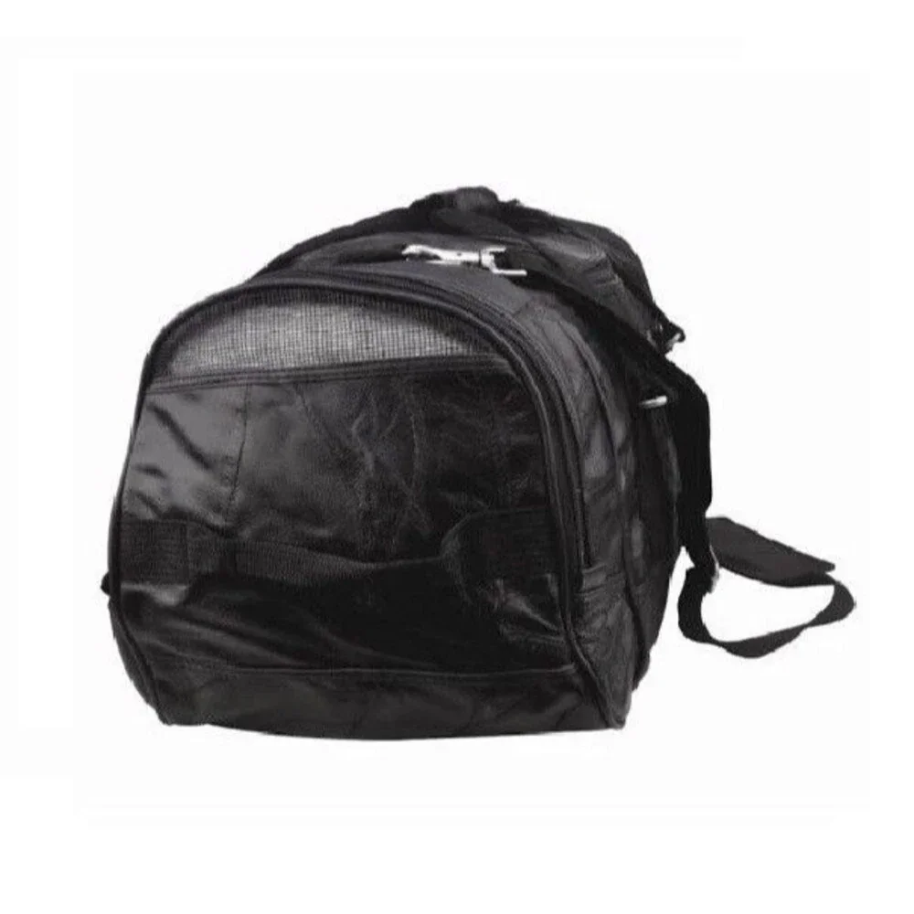 Genuine Mosaic Leather Travel Duffel Bag Luggage Black 21